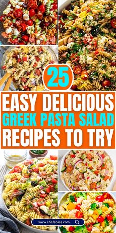 easy and delicious greek pasta salad recipes to try