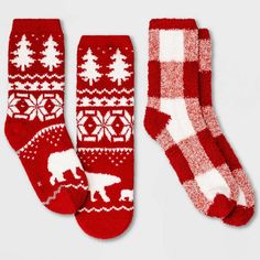 Kids' XS/S 2pk Fair Isle Cozy Crew Socks Wondershop Red/White Plaid Polar Bear Description: Crew socks that go great with a casual look Made from a lightweight fabric that will let your feet breathe Graphic print for added fun Material: 98% Polyester, 2% Spandex Package Quantity: 2 Height Type: Crew Size XS/S Brand: Wondershop  Model: Crew socks Size: S Material: 98% polyester, 2% spandex Color: Red Item Condition: New Comments: Other details: MSRP: $0.00 UPC: [[UPC\EAN\ISBN]] All items are avai Stalking Stuffers, Tissue Paper Trees, Holiday Mini Session, White Polar Bear, Socks Christmas, Comfy Socks, Stocking Ornament, Kids' Movies, Paper Tree