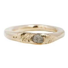 Raw Diamond Teena Ring – ESQUELETO Granola Wedding Ring, Engagement Rings Rustic, Organic Engagement Ring, Organic Wedding Ring