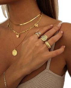 Ušný Piercing, Rings And Necklaces, Styles Ideas, Gold Girl, Paris Mode, Baby Tiger