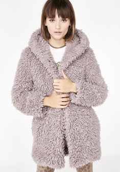 Glamorous Shag Me BB Fuzzy Coat | Dolls Kill Shag Coat, Bold Women, Fuzzy Coat, The Chase, Hooded Coat