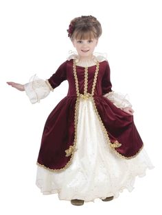 Garb your little on in only the finest this season with our Girl?s touch of Elegance Dress! This spectacularly detailed dress is the perfect way to celebrate the season with an aristocratic touch that they?ll be certain to love! Don this lovely red dress and watch your children delight in our careful attention to details well as dedication to comfort and style. A perfect dress for celebrations and events, our spectacular offering is perfect for renaissance themes or fancy costume parties! So mak Medieval Red Dress, Belle Dress Up, Golden Fairy, Adventure Girl, Princess Dress Up, Belle Dress, Up Costumes, Princess Costume, Mid Length Sleeves