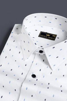 Make a bold statement with our Bright White Printed Premium Cotton Shirt. Crafted from high-quality cotton, this shirt boasts a clean and timeless design in bright white, providing a versatile canvas for various styles. The subtle print adds a touch of sophistication, making it a wardrobe essential that effortlessly transitions from casual to semi-formal occasions. Fused collar and cuffs, collar stand and flat felled side seams provide structure and stability to all our shirts. 100 % Premium Giz Cotton Shirts For Men, White Prints, Full Sleeves, Collar And Cuff, Formal Occasion, Full Sleeve, Semi Formal, Bright White, Wardrobe Essentials