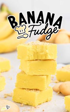 banana fudge is stacked on top of each other