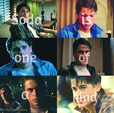 many different pictures of young men with the word's in each photo below them