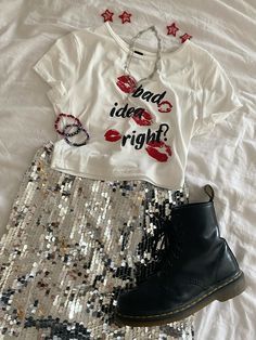 Olivia Rodrigo Guts Tour outfit inspo #oliviarodrigo #guts #gutstour #oliviarodrigoaesthetic #concertfit #outfit Concert Girly Outfit, Rock Cute Outfits, Cute Outfits To Wear To Olivia Rodrigo Concert, Outfits For Guts Tour, Guts Your Outfit, Guts Outfits Olivia Rodrigo, Guts Tour Inspo Outfits, Guts Outfits Concert, Olivia Guts Tour Outfits