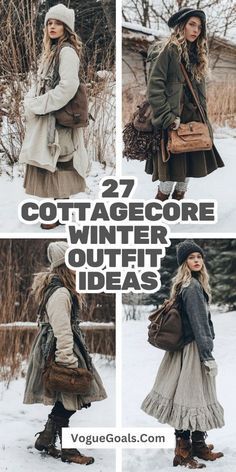 Winter Bohemian Outfits, Bohemian Outfits Women, Cottagecore Winter Outfits, Cozy Winter Outfit, Bohemian Outfits, Plus Size Winter Outfits, Best Winter Outfits