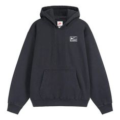 Nike x Stussy Crossover Solid Color Logo Alphabet Embroidered Casual Pullover US Edition Unisex Black DN4028-010 Stussy Clothing, Nike X Stussy, Stussy Logo, Washed Hoodie, Stussy Hoodie, Color Logo, Nike Hoodie, Dream Clothes, Casual Pullover