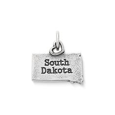 Express pride in your home state or remember a wonderful vacation with this South Dakota charm. A flat surface on the back is perfect for engraving dates and other special memories. Topped with an open heart, this sterling style-- which can be worn on a c James Avery, Bracelet Charm, Open Heart, The Memories, South Dakota, Flat Surface, Charm Necklace, Dates, Chain