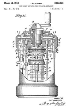 an old drawing of a machine