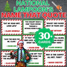 the national lampoon's name that quote is in front of a christmas card