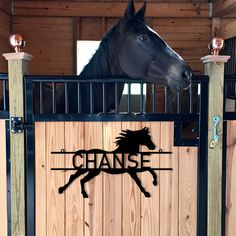 a horse that is standing behind a fence