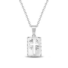 A beautiful first jewelry gift for your young children. This cute Christian medal pendant necklace is beautifully made with 925 sterling silver. This cross necklace makes it easy to shop for catholic gifts for children & preteens. Teach your loved one to keep their faith close to their heart with this medal cross necklace. A 16" link chain is included and packed neatly in a gift box. Silver Crucifix Necklace For Baptism, Personalized Sterling Silver Cross Pendant Necklace, Personalized Sterling Silver Pendant Cross Necklace, Sterling Silver Necklace For First Communion, Silver Pendant Jewelry For Baptism, Nickel-free Sterling Silver Cross Necklace For Gift, Silver Cross Pendant Jewelry For First Communion, Sterling Silver Cross Necklace For First Communion, Sterling Silver Cross Pendant Necklace For First Communion