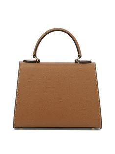 Carbotti"Erika" handbag100% leather22x16x10,5 cm Designer Box Bag With Top Handle, Designer Top Handle Box Bag With Handle Drop, High-end Tan Satchel Bag, High-end Handheld Satchel With Handles, Designer Tan Top Handle Bag, Luxury Tan Satchel Bag, Luxury Tan Bags With Double Handle, Luxury Tan Bags With Top Carry Handle, Luxury Tan Bag With Top Carry Handle