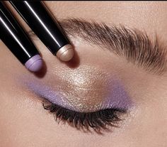 Purple Bronze Eye Makeup, Purple And Golden Eye Makeup, Lavender And Gold Eye Makeup, Kiko Milano Eyeshadow Stick, Lilac Eyeliner Looks, Best Kiko Products, Lilac Eyeshadow Brown Eyes, Kiko Eyeshadow Stick, Lilac And Gold Makeup