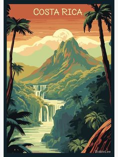 an image of costa rica travel poster