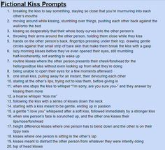 How To Describe A Kiss In Writing, Writing Expressions, Writing Plot, Writing Inspiration Tips, Writing Romance, Writing Prompts For Writers, Writing Motivation, Writing Dialogue Prompts, Writing Dialogue