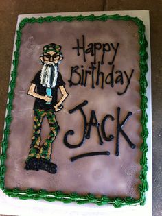 a birthday cake with the name jack on it