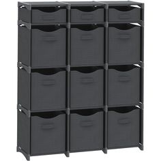 the storage unit has six bins on each side