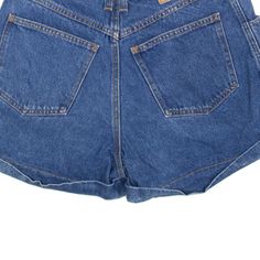 Item is in good used condition. >Size: S >Waist Size: 28" >Inside Leg: 3" >Rise: 12" >Hem: 12" 90s High Rise Dark Wash Jean Shorts, 90s Style High Rise Dark Wash Jean Shorts, 90s Dark Wash Denim Shorts, Waist Size, Denim Shorts, Blue