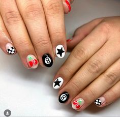 Teen Nails Short, Edgy Nail Designs, Short Nails Design, Rodeo Nails, Short Natural Nails, Teen Nails, Nails Designer, Cute Simple Nails, Edgy Nails