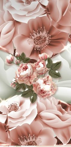 an abstract floral background with pink and white flowers