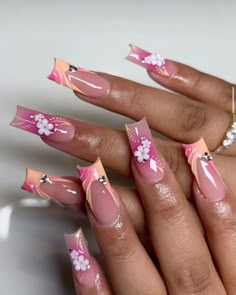 Junk Nails, Simple Acrylic Nails, Pretty Nail Art Designs, Pretty Nail Art, Pink Acrylic Nails