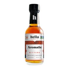 a bottle of aroma bitter on a white background