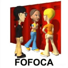 three cartoon figures standing in front of lockers with the words fofca on it