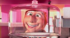 an animated character under a glass dome with the words movie clip