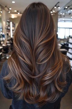 Transform your dark hair with balayage! ✨ Discover 51 trendy balayage ideas that add depth and dimension. #Balayage #HairColorTrends Boliage Hair Black Hair, Dark Hair With Balayage, Short Silk Press, Dimension Balayage, Silk Press Hairstyles, Trendy Balayage, Boliage Hair, Ideas For Dark Hair, Hair Black Hair