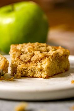 Piece of apple tea cake with a bite taken out set on a plate. Dessert Favorites, Apple Tea Cake, Mini Cake Recipe, Healthy Dessert Recipes Easy, Apple Tea, Nourishing Foods, Tea Cake, Sweet Tart