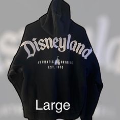 Disneyland Black Zip Up Hoodie Size Adult Large Unisex Brand New With Tags Has Pockets Thick Jacket Material Black Zip Up Hoodie, Disneyland California Adventure, Thick Jacket, Resort Logo, California Adventure Park, Screen Art, Disneyland California, Disney Sweaters, Adventure Park