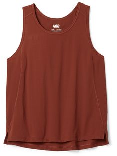 Keep your cool till your cooldown with the women's REI Co-op Swiftland Grid Running tank top. Its wicking nylon/spandex fabric is light and airy  providing featherlight coverage on hot days. Hiking Tank Top, Go-dry Sleeveless Top In Recycled Polyester, Sleeveless Go-dry Top In Recycled Polyester, Summer Go-dry Top With 4-way Stretch, Sleeveless Recycled Polyester Top With 4-way Stretch, Sleeveless Top With 4-way Stretch In Recycled Polyester, Sleeveless Top In Recycled Polyester With 4-way Stretch, Functional Summer Activewear, Summer Stretch Tops In Recycled Polyester