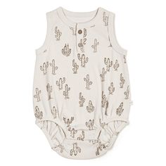 Gear up for sunny summer days with this adorable Organic Baby Bubble Onesie - Cactus. Our sleeveless stretchy cotton onesie is exceptionally cozy for those hot days, a button neckline for fuss-free outfit changes, and easy snaps for diaper changes. No sweat, we've got you covered for total comfort and style! Bubble Onesie, Toddler Pillow, Baby Rocker, Newborn Baby Dolls, Baby Bubble, Mini Crib, Organic Cotton Clothing, Knitted Baby Blankets, Hooded Towel