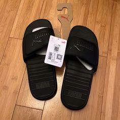 Nwt Puma Cool Cat Slides Mens 12 Keep It Casual In The Cool Cat Sport Slides. With A Comfortable Textured Foot Bed And Adjustable Puma Slides For Men, Puma Flip Flops, Puma Slippers, Puma Sandals, Puma Slides, Slides For Men, Crocs Slides, Slippers Outfit, White Slides Sandals