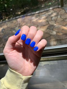 Blue Fake Nails Short, Royal Blue Nails Square Short, Square Acrylic Nails Royal Blue, Square Royal Blue Nails, Royal Blue Gel Nails Short, Royal Blue Dip Nails, Royal Blue Square Acrylic Nails, Royal Blue Nails Square, Short Royal Blue Acrylic Nails