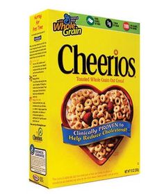 cheerios cereal in a heart shaped box