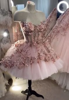 Baby Pink Prom Dresses, Sweetheart Homecoming Dress, Made Flowers, Tulle Ball Gown, Pink Prom, Piece Prom Dress, Pink Dresses, Sweet 16 Dresses, Pink Prom Dresses