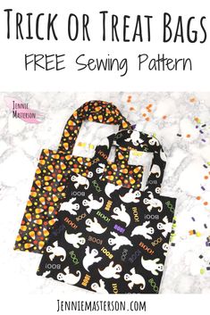 a trick or treat bag with free sewing pattern