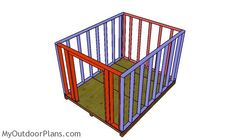 a small wooden cage is shown with the bottom section cut out to make it easier for people to use