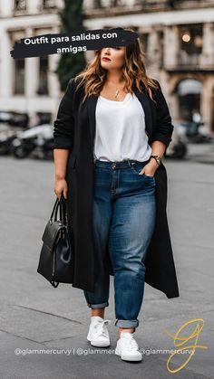 Inspirate en estos outfits para chicas curvy 😍 #modaplussize #chicascurvy #plussize #outfitsplussize #asesoradeimagen #glammer #consultoriadeimagen Outfit Inspirations Plus Size Casual, Winter Outfits Plus Size Curvy, Plussize Outfit Ideas, Curvy Fashion Outfits, Curvy Winter Outfits, English Outfit, Outfit Curvy, Outfits Gorditas