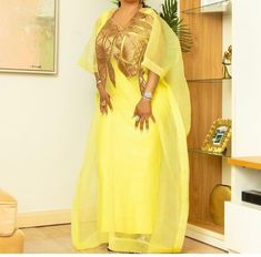 Boubou suitable for different occasion. It's giving Rich Aunty vibes. Available in 6 beautiful colours. White, yellow, gold, sky blue,lilac and green Yellow Kaftan, Bubu Dress, Boubou Styles For Women, Dress Rich, Kaftan Styles, Bubu Gown Styles, Dress Wedding Party, Kaftan Style, African Maxi Dresses