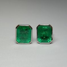 METAL SPECIFICATIONS Metal Name: White Gold 14K STONE SPECIFICATIONS Stone Name: EMERALD Stone Cut : Emerald cut Stone Specifications: There are two emeralds approx. 7.00 carats (Approx. Size 12 x 8.8 mm) each. Natural earth mined stones. Total Stone Weight : approx. 14.00 carats Color : Green Clarity : AAA APPRAISAL Appraised Value : $25088.00 Comes with a FREE APPRAISAL All kinds of customization and options available for Metals, Diamonds and sizes etc. Emerald Studs, Earrings White Gold, Diamond Earrings Studs Round, Emerald Earrings Studs, Halo Earrings Studs, Colombian Emeralds, Studs Earrings, Earrings White, Emerald Earrings