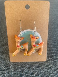 Sterling silver  handmade earrings to make you smile!  We recommend not to wear in water to avoid tarnishing. Earrings To Make, Christmas Deer, You Smile, In Water, Handmade Earrings, Make You Smile, Handmade Silver, Favorite Jewelry, Jewelry Earrings Dangle