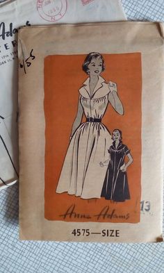 an old fashion sewing pattern on the table