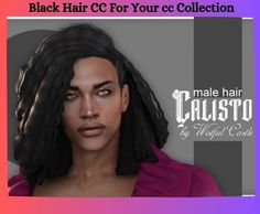 I'm so glad I found this Sims 4 Black Hair CC Finds List! It's so hard finding cute diverse hairstyles, but this Sims 4 hair dump has a little bit of everything from Dreads, Afros, Curls, Waves, Braids, And Updos! Sims 4 Black Hair Cc Male, White Afro, Black Hair Afro, Afro Curls