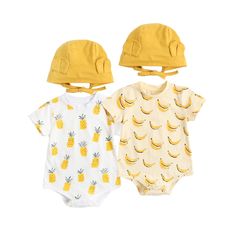 Dress your little one up in style with these Casual Short Sleeve Kids Bodysuits - let's go bananas! The incredibly soft and lightweight material is comfortable for any outing, with the perfect balance of breathability and durability. It's machine washable and easy to maintain, making it ideal for busy parents. Let your child enjoy the freedom of movement with these stylish and reliable Bodysuits! Dress your baby in style with these fashionable summer bodysuits. Designed for summer, keeping your Unisex Cotton Bodysuit For Summer, Casual Stretch Bodysuit For Playwear, Summer Cotton Stretch Onesie, Casual Printed Bodysuit For Playtime, Cute Stretch Onesie For Summer, Cute Stretch Summer Onesie, Casual Printed Bodysuit For Playwear, Playful Fitted Short Sleeve Jumpsuits And Rompers, Playful Fitted Short Sleeve Jumpsuit