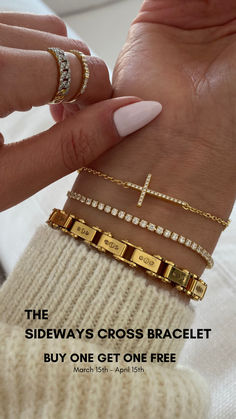 The sideways cross bracelet Necklace Sale, Necklace Quotes, Evening Jewelry, Map Pendant, Jewelry Hand, Gold Bracelet For Women, Precious Jewels, Buy One Get One Free