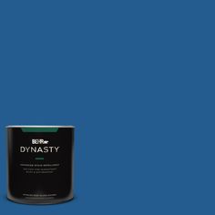 a blue paint can with the words d'anastyy written in green on it